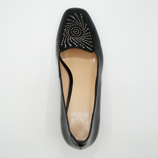 Imagine Pantofi 582 eleganti din piele naturala lacuita de  culoare neagra