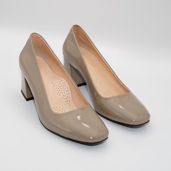 Imagine Pantofi dms 2961802, din piele naturala lacuita de culoare bej