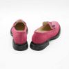 Imagine Mocasini damă din piele naturală întoarsă culoare magenta 130 