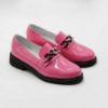 Imagine Mocasini damă din piele naturală lăcuită magenta 149 