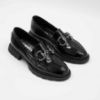 Imagine  Mocasini damă negri din piele naturală lăcuită 130