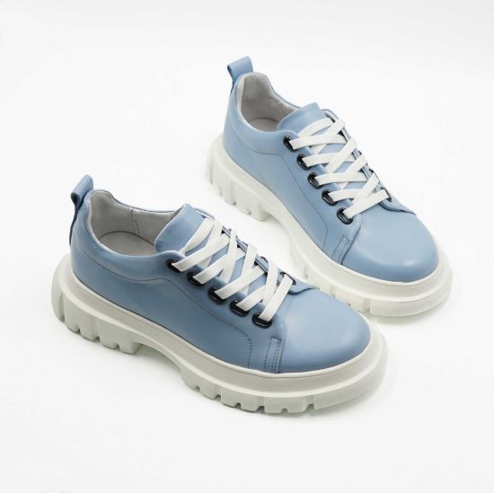 Imagine Pantofi 133 casual din piele naturala culoare albastru