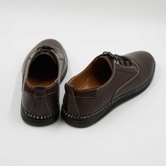 Imagine Pantofi 574 casual din piele naturala culoare maro