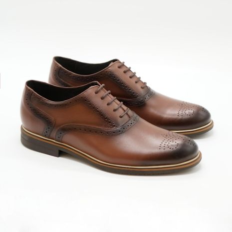 Imagine Pantofi oxford eleganti din piele naturala culoare maro