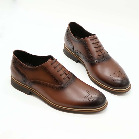 Imagine Pantofi oxford eleganti din piele naturala culoare maro