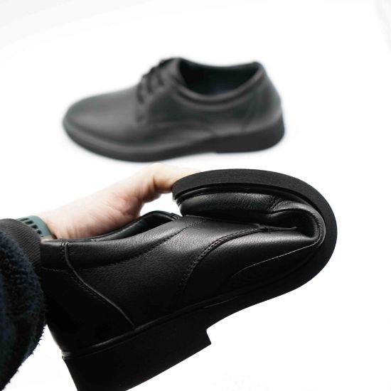 Imagine Pantofi 3307casual din piele naturala culoare neagra