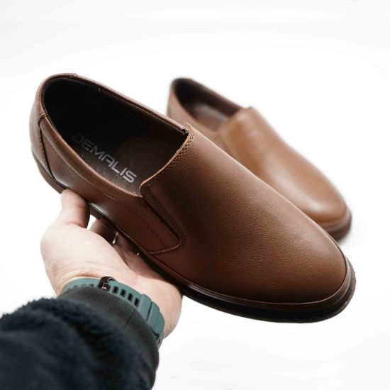 Imagine Mocasini bărbați din piele naturala culoare maro