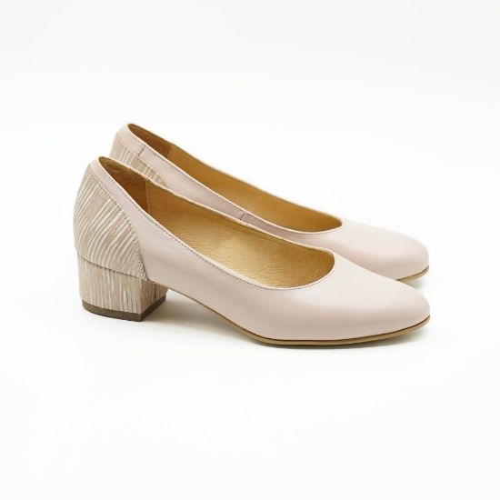 Imagine Pantofi 1047 eleganti din piele naturala culoare nud