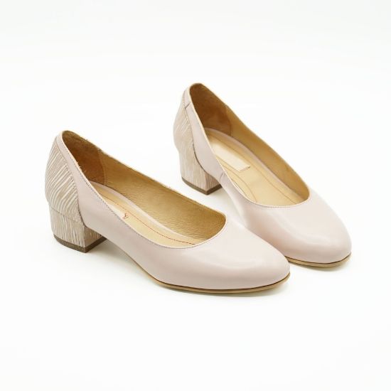 Imagine Pantofi 1047 eleganti din piele naturala culoare nud