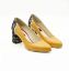 Imagine Pantofi 1206 eleganti din piele naturala culoare galben