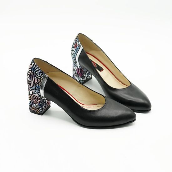 Imagine Pantofi 1206 eleganti din piele naturala culoare neagra