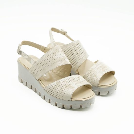 Imagine Sandale dama piele naturală TAJ culoare bej