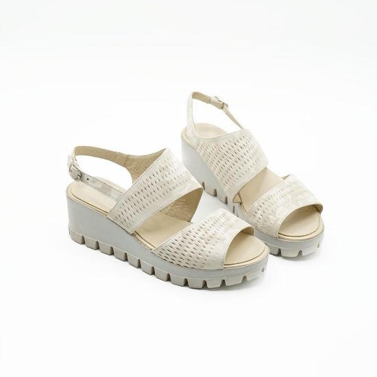 Imagine Sandale dama piele naturală TAJ culoare bej