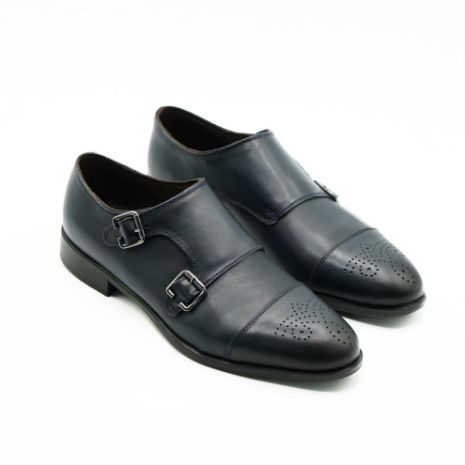 Imagine Pantofi eleganți bărbați din piele naturală 352 bleumarin