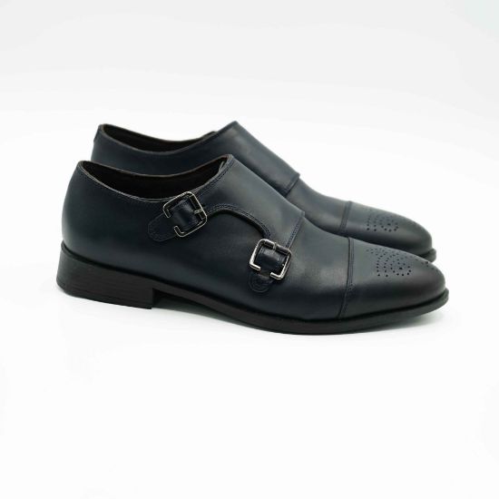 Imagine Pantofi eleganți bărbați din piele naturală 352 bleumarin