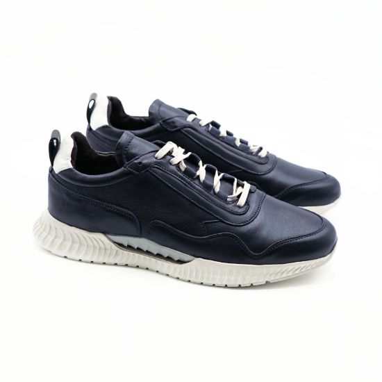 Imagine Pantofi sport bărbați piele naturală 467 bleumarin