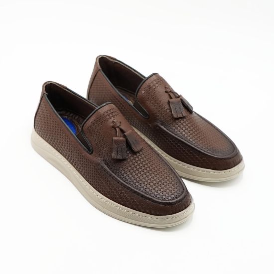 Imagine Mocasini bărbați din piele naturală 6977 maro