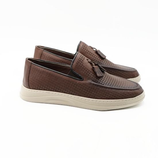 Imagine Mocasini bărbați din piele naturală 6977 maro