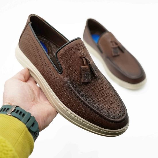 Imagine Mocasini bărbați din piele naturală 6977 maro