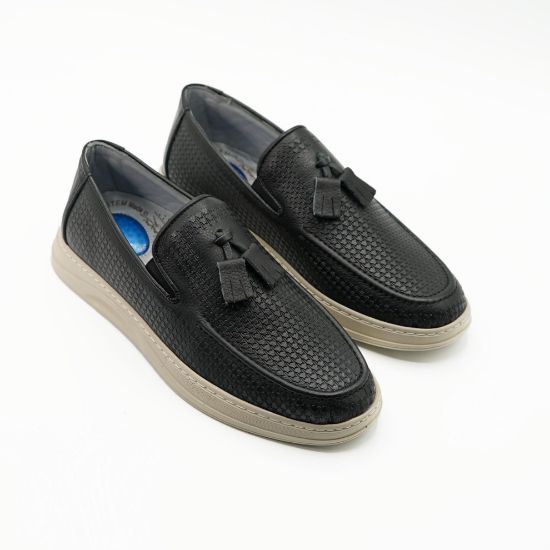 Imagine Mocasini bărbați din piele naturală 6977 negru