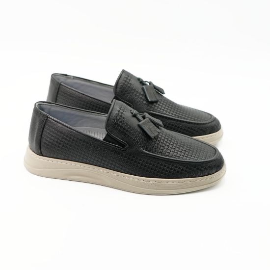 Imagine Mocasini bărbați din piele naturală 6977 negru