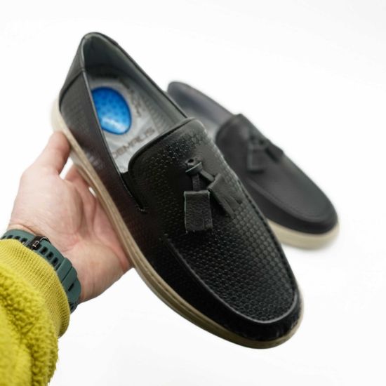 Imagine Mocasini bărbați din piele naturală 6977 negru