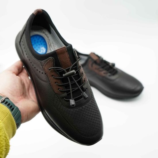 Imagine Pantofi sport bărbați piele naturală 4985  negru