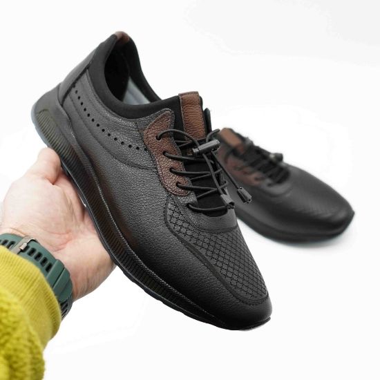 Imagine Pantofi sport bărbați piele naturală 4985  negru