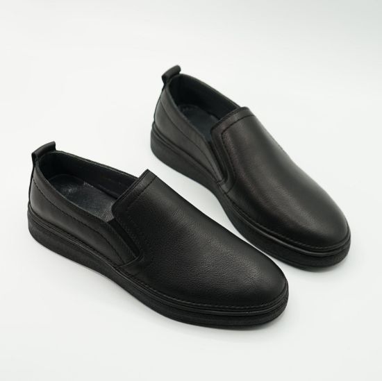 Imagine Mocasini bărbați din piele naturală 3300 negru