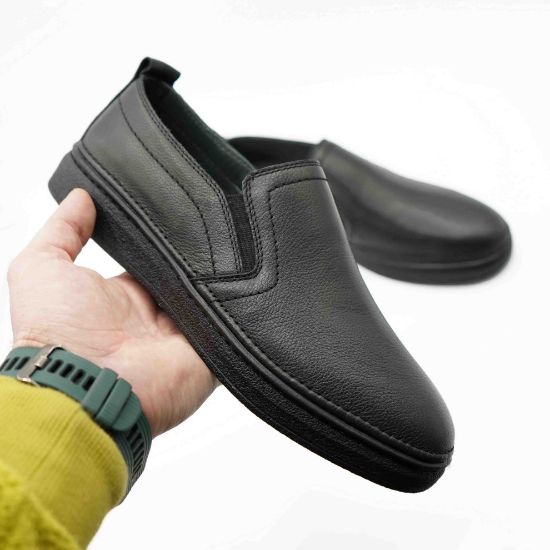 Imagine Mocasini bărbați din piele naturală 3300 negru