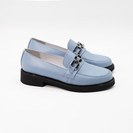 Imagine Mocasini damă din piele naturală albaștri 149