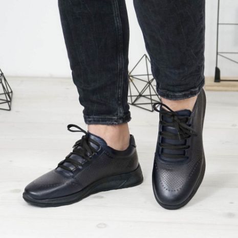 Imagine Pantofi sport bărbați piele naturală 447  Blue box