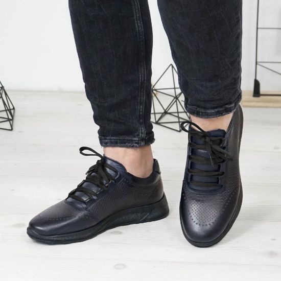 Imagine Pantofi sport bărbați piele naturală 447  Blue box