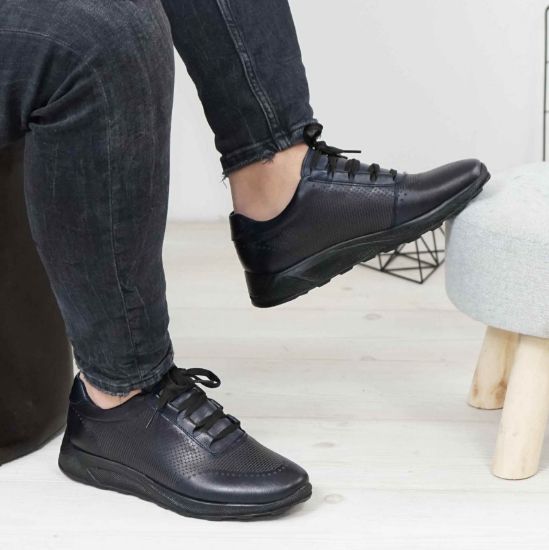 Imagine Pantofi sport bărbați piele naturală 447  Blue box