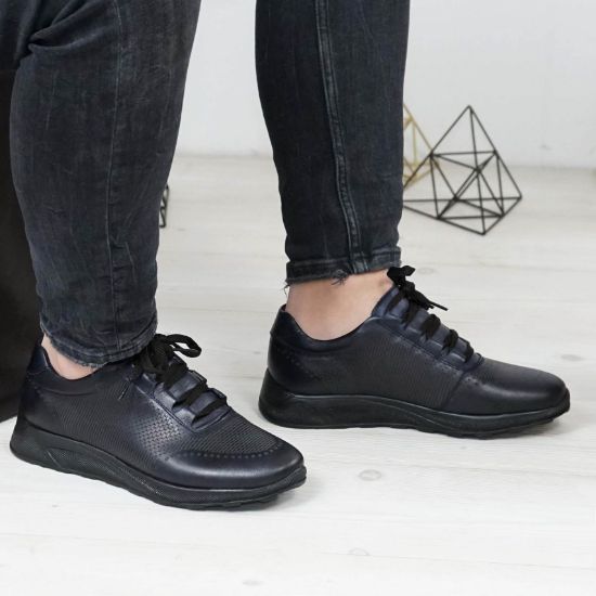 Imagine Pantofi sport bărbați piele naturală 447  Blue box