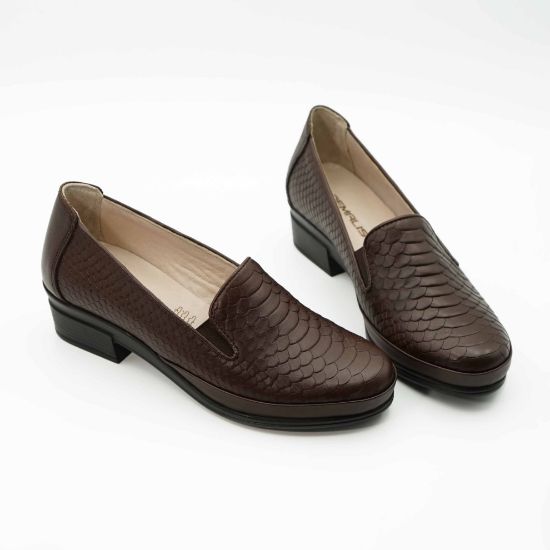 Imagine Pantofi damă eleganti din piele naturală 1220 Maro.