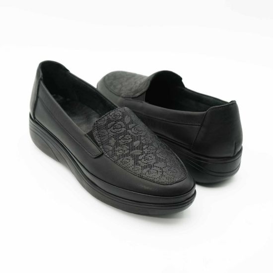 Imagine Pantofi damă casual din piele naturală 123719 negru.