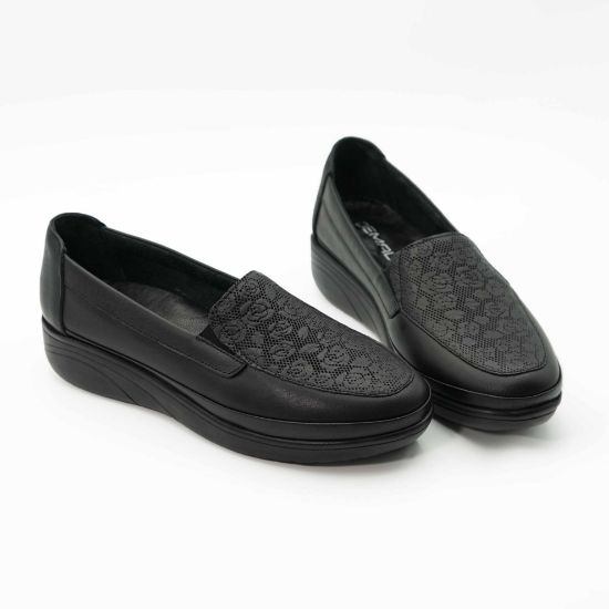 Imagine Pantofi damă casual din piele naturală 123719 negru.