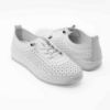 Imagine Pantofi damă casual din piele naturală cu siret elastic cod 1800 alb