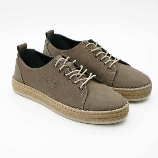 Imagine Pantofi 23067 casual din piele naturala nubuk  culoare gri