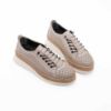 Imagine Pantofi damă piele naturală gaurita cu laser 2046 culoare bej.