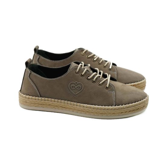 Imagine Pantofi 23067 casual din piele naturala nubuk  culoare gri