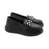 Imagine Mocasini damă negri din piele naturală RY1800 