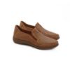Imagine Mocasini damă maro din piele naturală găurită cu laser 2054 