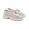 Imagine Mocasini albi damă din piele naturală 131