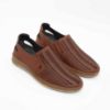 Imagine Mocasini bărbați piele naturală 662 maro talpa bej
