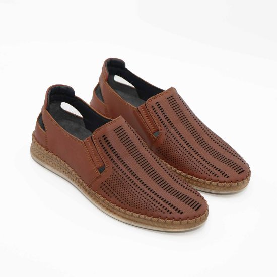 Imagine Mocasini bărbați piele naturală 662 maro talpa bej