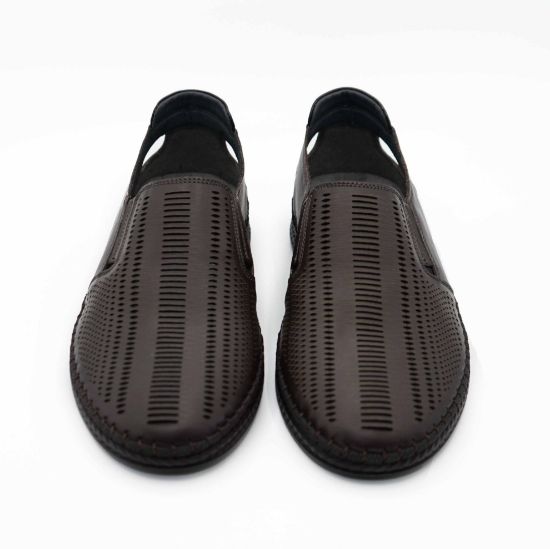 Imagine Mocasini bărbați piele naturală 662 maro inchis