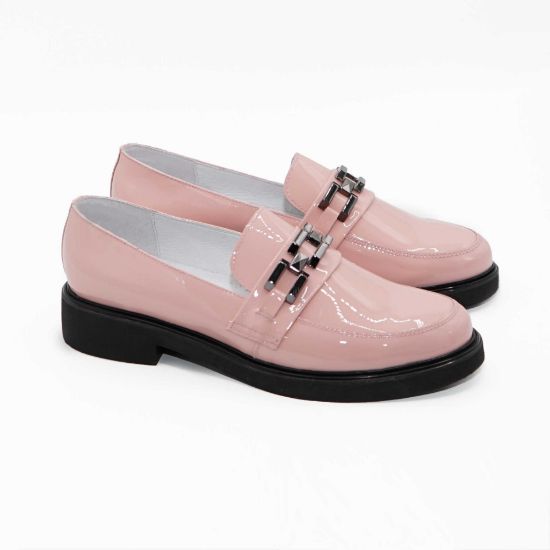 Imagine Mocasini damă din piele naturală culoare NUD 149