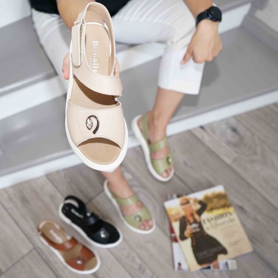 Imagine Sandale dama piele naturală 106 culoare fistic